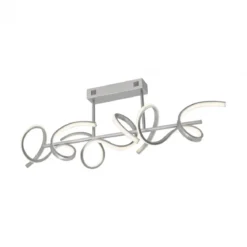 JUST LIGHT 19032-21 LED Deckenleuchte CURLS silberfarben 3000K Simply Dim