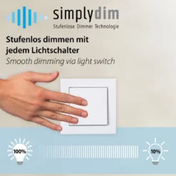 JUST LIGHT 19032-21 LED Deckenleuchte CURLS silberfarben 3000K Simply Dim