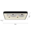 JUST LIGHT 14385-18 LED Deckenleuchte Vertigo Kristalleffekte rechteckig schwarz CCT