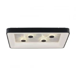 JUST LIGHT 14385-18 LED Deckenleuchte Vertigo Kristalleffekte rechteckig schwarz CCT