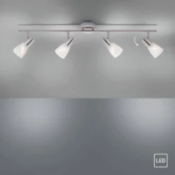 JUST LIGHT 11864-55 LED Deckenleuchte Julia 4-flammig 3000K GU10 Stahl