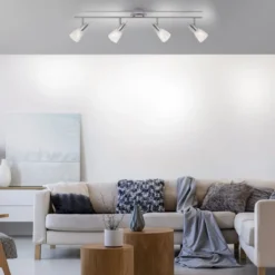 JUST LIGHT 11864-55 LED Deckenleuchte Julia 4-flammig 3000K GU10 Stahl