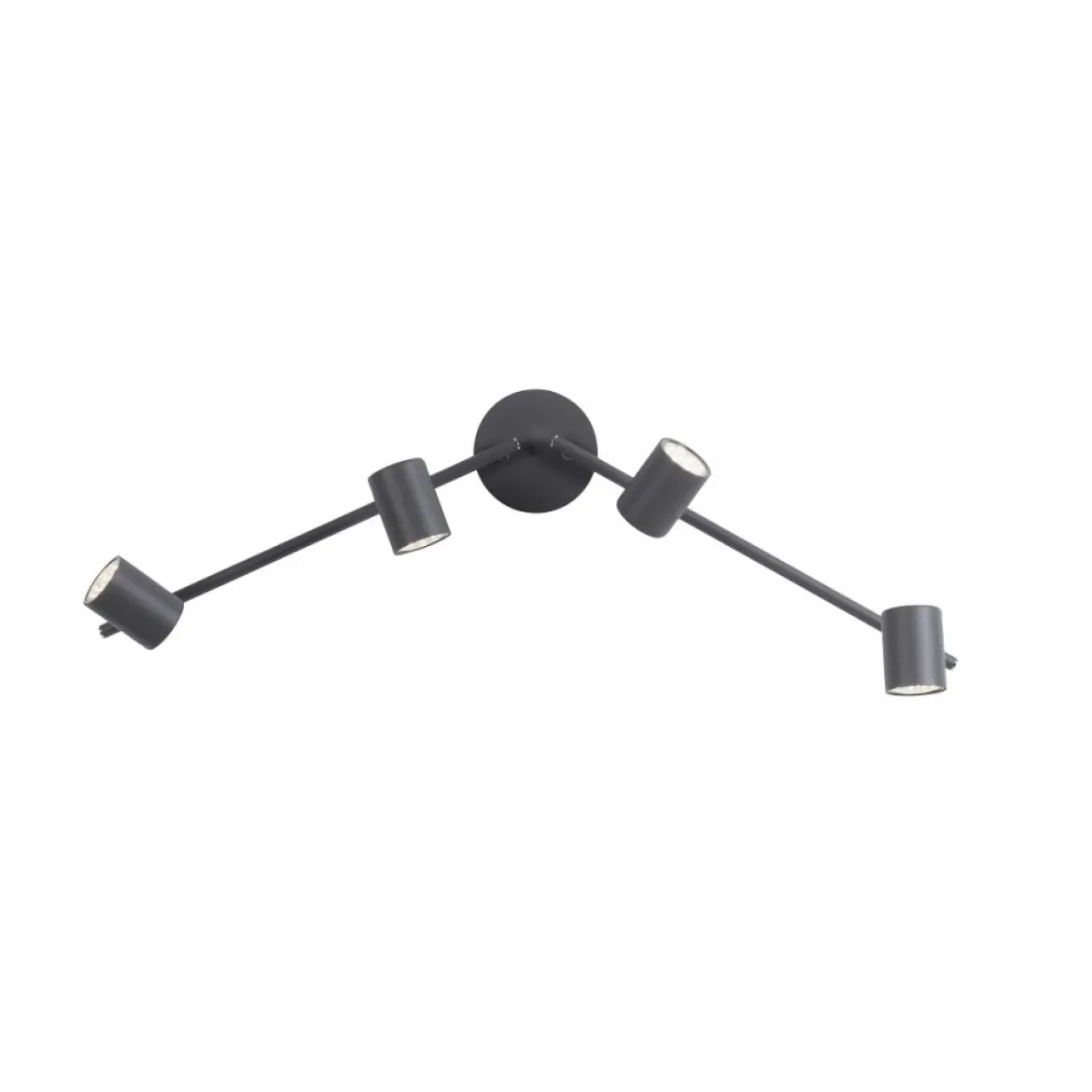 JUST LIGHT 11944-13 LED Deckenleuchte Tarik 4-flammig 3000K GU10 Anthrazit
