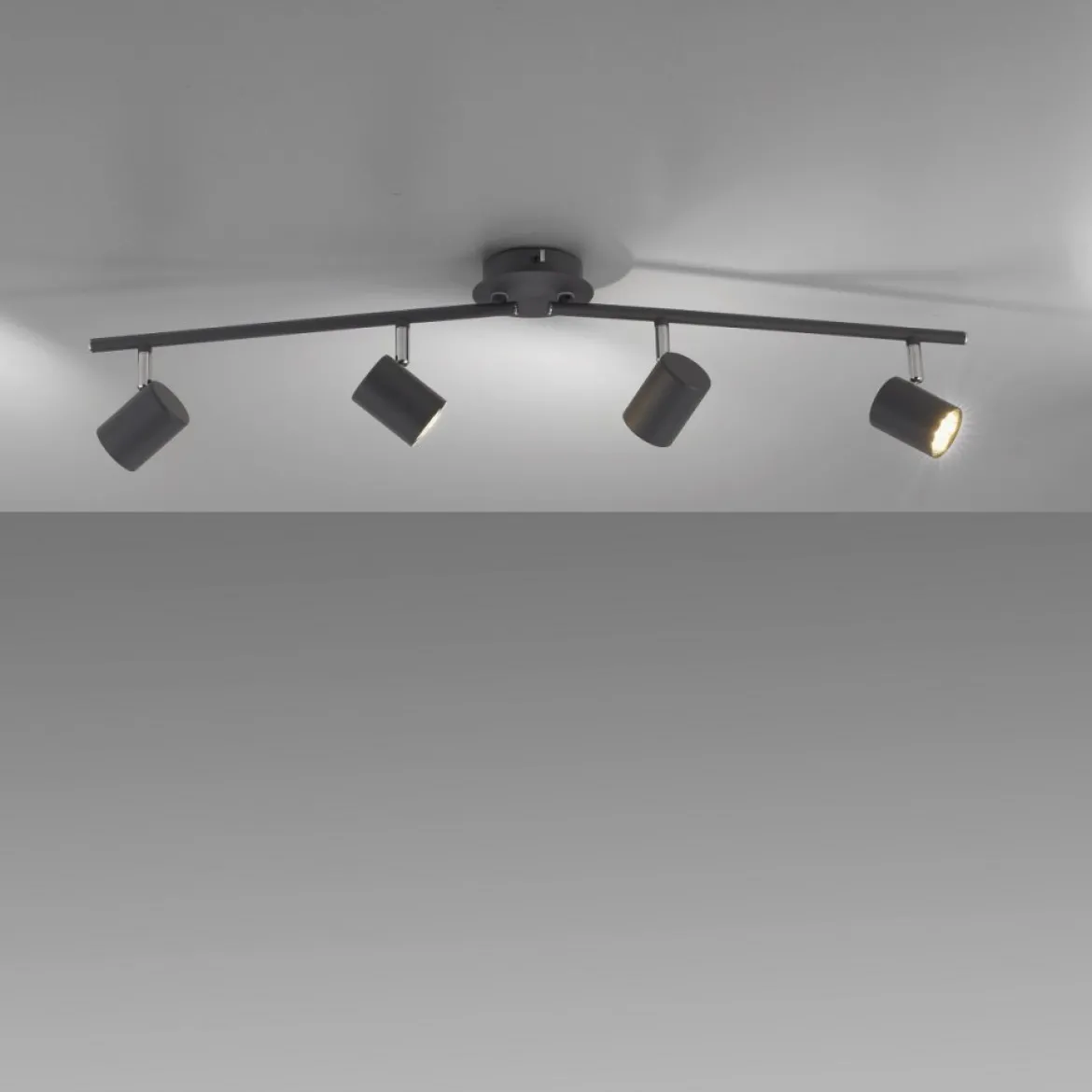 JUST LIGHT 11944-13 LED Deckenleuchte Tarik 4-flammig 3000K GU10 Anthrazit
