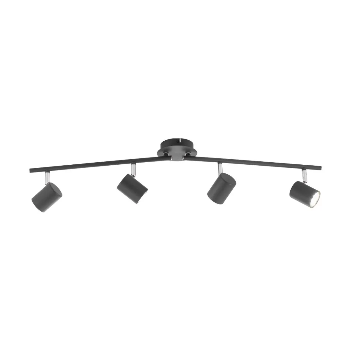 JUST LIGHT 11944-13 LED Deckenleuchte Tarik 4-flammig 3000K GU10 Anthrazit