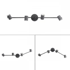 JUST LIGHT 11944-13 LED Deckenleuchte Tarik 4-flammig 3000K GU10 Anthrazit