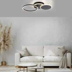 JUST LIGHT 14116-18 LED Deckenleuchte SEVENT rund schwarz schwenkbar