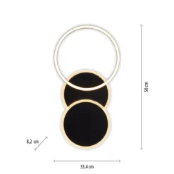 JUST LIGHT 14116-18 LED Deckenleuchte SEVENT rund schwarz schwenkbar