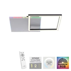 JUST LIGHT 11327-95 LED Deckenleuchte quadratisch aluminium CCT  Rainbow RGB