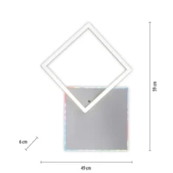 JUST LIGHT 11327-95 LED Deckenleuchte quadratisch aluminium CCT  Rainbow RGB