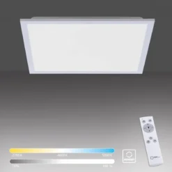 JUST LIGHT 14755-21 LED Deckenleuchte Panel FLAT silber quadratisch 445x445mm CCT