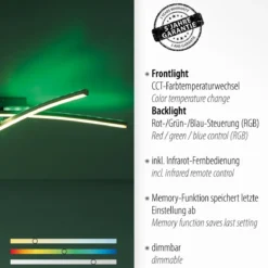 JUST LIGHT 11255-55 LED Deckenleuchte stahlfarben RGBW