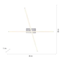 JUST LIGHT 11255-55 LED Deckenleuchte stahlfarben RGBW