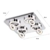 JUST LIGHT 14522-17 LED Deckenleuchte TIM 4-flammig chrom 3000K