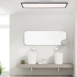 JUST LIGHT 14757-18 LED Deckenleuchte Panel FLAT schwarz rechteckig CCT