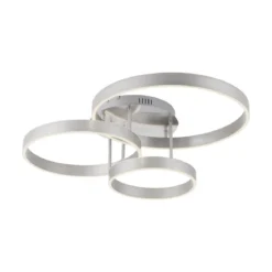 JUST LIGHT 15157-55 LED Deckenleuchte LILUTTI 3-flammig stahlfarben 3000K