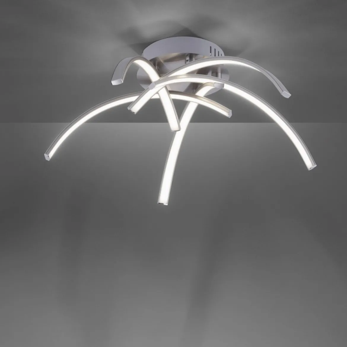 JUST LIGHT 15340-55 LED Deckenleuchte VALERIE 5-flammig stahl 3000K