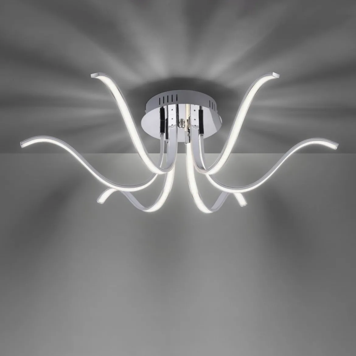 JUST LIGHT 15342-17 LED Deckenleuchte VALERIE 6-flammig chrom 3000K