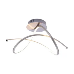 JUST LIGHT 15441-55 LED Deckenleuchte VIOLETTA silbergrau geschwungen