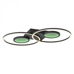 JUST LIGHT 15160-18 LED Deckenleuchte Tunel schwarz Effekte RGB Rainbow CCT