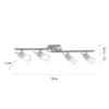 JUST LIGHT 11934-55 LED MAX Deckenleuchte 4-flammig 3000K GU10 Stahl
