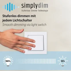JUST LIGHT 11525-13 LED Pendelleuchte Circle 2 Ringe 50cm 3000K SimplyDim Anthrazit