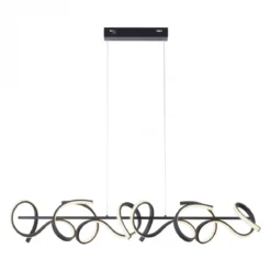JUST LIGHT LED Pendelleuchte 19033-18 CURLS schwarz 3000K Simply Dim