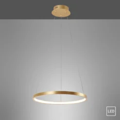 JUST LIGHT 11522-12 LED Pendelleuchte Circle 39cm 3000K Gold