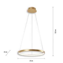 JUST LIGHT 11522-12 LED Pendelleuchte Circle 39cm 3000K Gold