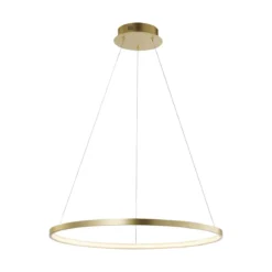 JUST LIGHT 11524-12 LED Pendelleuchte Circle 60cm 3000K Gold