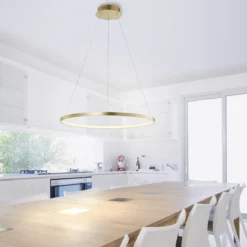 JUST LIGHT 11524-12 LED Pendelleuchte Circle 60cm 3000K Gold