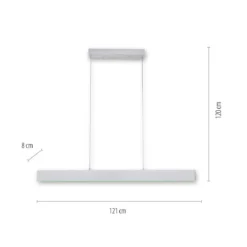 JUST LIGHT 11568-95 LED Pendelleuchte LOLAsmart-Nila Smart Home RGBW stahlfarben