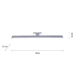 JUST LIGHT 11133-17 LED Spiegelleuchte chromfarbig glänzend schmal 60cm 4000K