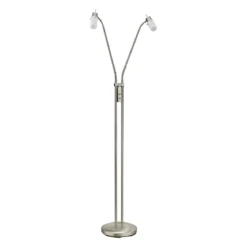 JUST LIGHT 11937-55 LED Stehleuchte 2-flammig 3000K GU10 Stahl