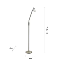 JUST LIGHT 11938-55 LED Stehleuchte 1-flammig 3000K GU10 Stahl