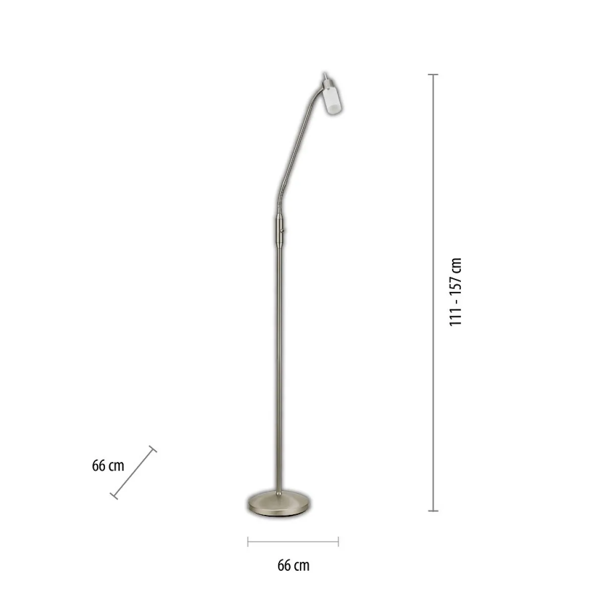 JUST LIGHT 11938-55 LED Stehleuchte 1-flammig 3000K GU10 Stahl