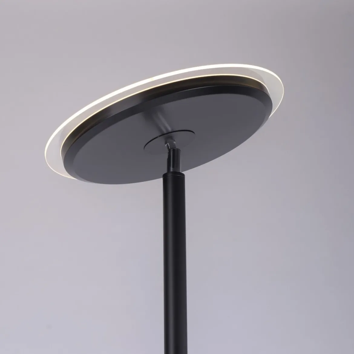 JUST LIGHT 11709-18 LED Stehleuchte Hans mit Lesearm 3000K dimmbar Schwarz