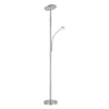 JUST LIGHT 11709-55 LED Stehleuchte Hans mit Lesearm 3000K dimmbar Stahl