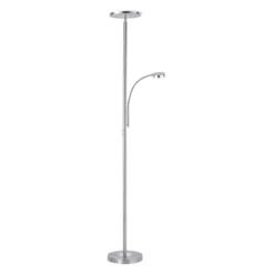 JUST LIGHT 11709-55 LED Stehleuchte Hans mit Lesearm 3000K dimmbar Stahl