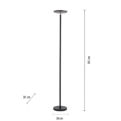 JUST LIGHT 11729-18 LED Stehleuchte Hans 3000K dimmbar Schwarz