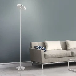 JUST LIGHT 11729-55 LED Stehleuchte Hans 3000K dimmbar Stahl