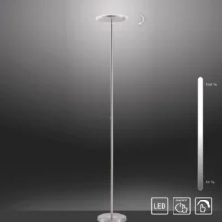 JUST LIGHT 11729-55 LED Stehleuchte Hans 3000K dimmbar Stahl