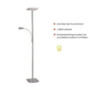 JUST LIGHT 11710-55 LED Stehleuchte Hans eckig mit Lesearm 3000K dimmbar Stahl
