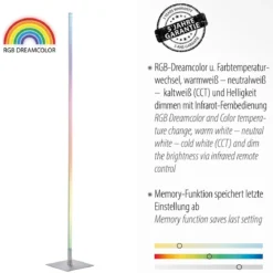 JUST LIGHT 11788-55 LED Stehleuchte Henry CCT RGB dimmbar Stahl
