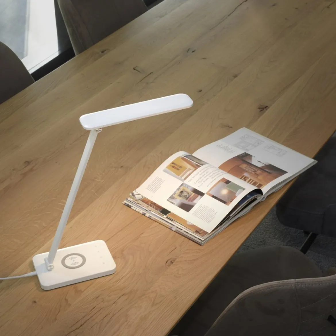 JUST LIGHT 14415-16 LED Tischleuchte FLORENTINA Touchdimmer weiss CCT Funktion