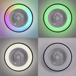 JUST LIGHT 14447-18 LENO Deckenleuchte & Ventilator CCT-Farbtemperatur