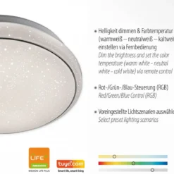 JUST LIGHT 14742-16 LOLAsmart-Jupi LED Deckenleuchte Sternenhimmel 35cm RGBW