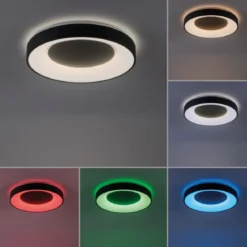 JUST LIGHT 14346-18 LOLAsmart LED Deckenleuchte LOLAsmart ANIKA anthrazit RGBW 48cm