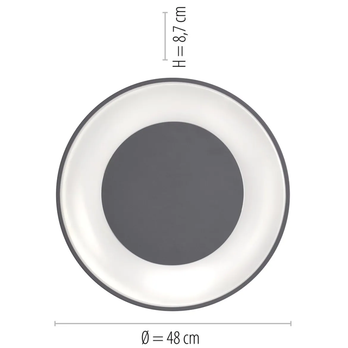 JUST LIGHT 14346-18 LOLAsmart LED Deckenleuchte LOLAsmart ANIKA anthrazit RGBW 48cm