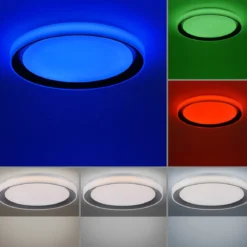 JUST LIGHT 14659-18 LOLAsmart LED Deckenleuchte DISC schwarz 51cm RGBW
